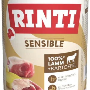 Sparpaket 24 x 400 g Rinti Sensible Lamm & Kartoffel Hunde Nassfutter Rabatt